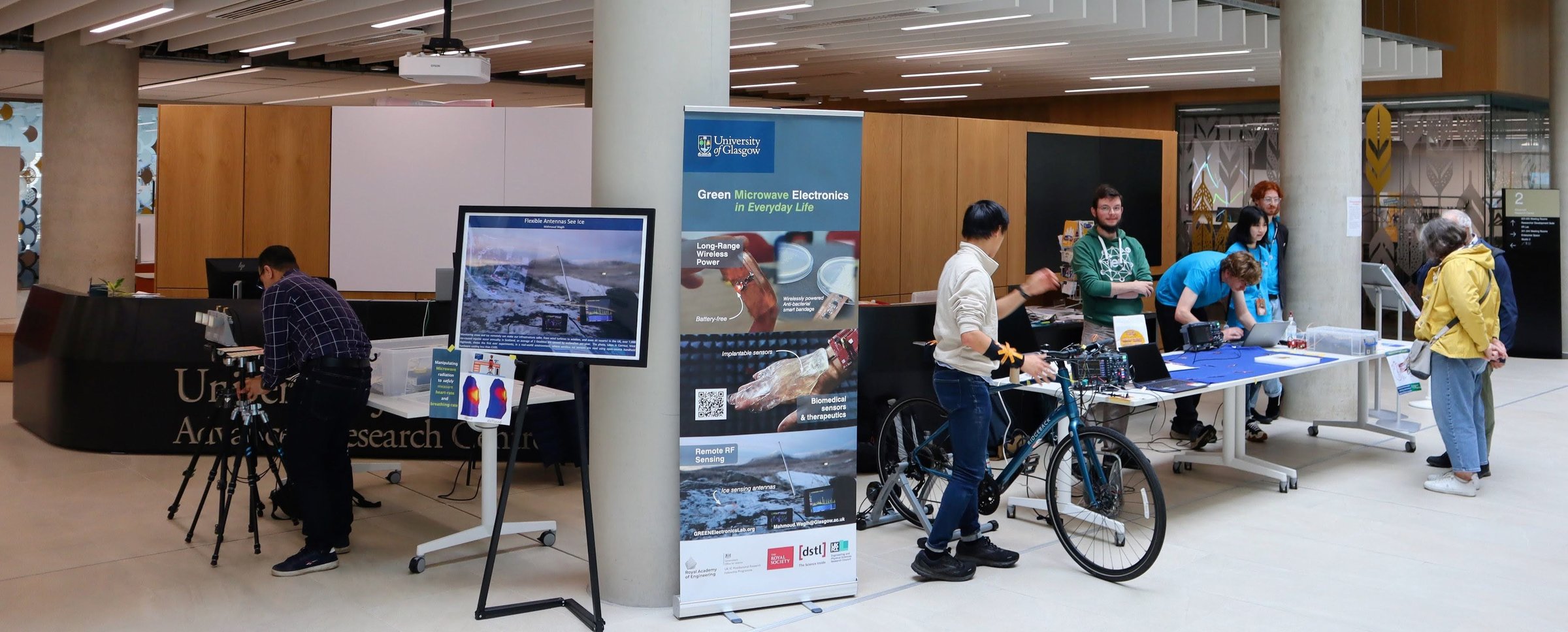 Visitors at an outreach exhibit