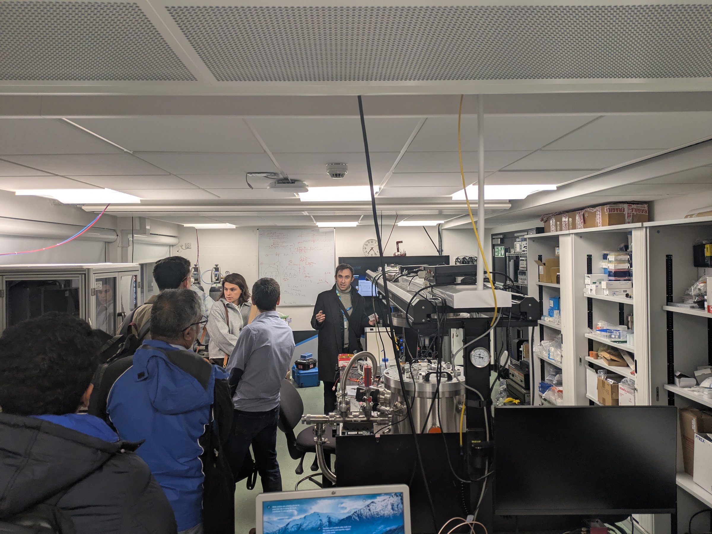 Visitors on a tour of the lab